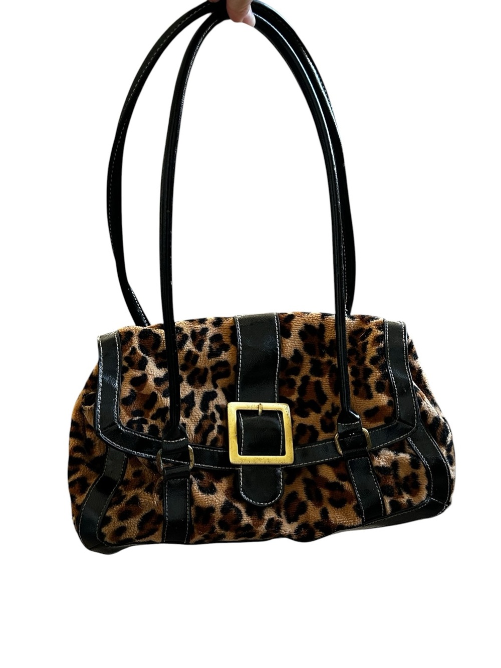 Vintage apt. 9 Animal Print Faux Leather Shoulder Bag Y2K Edgy Coquette